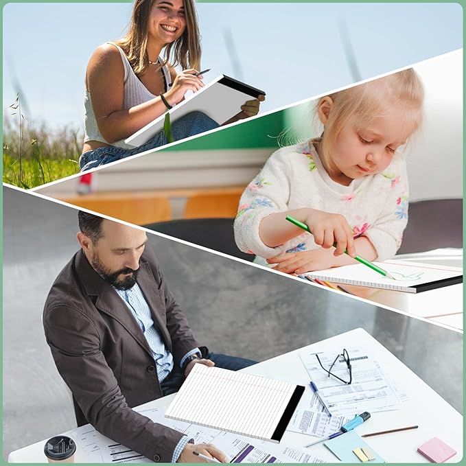 2 Pcs Legal Pads 8.5 x 11 Note Pads 8.5 x 11 Inch Notepad 60 Sheets Writing Pads Wide Ruled Lined Paper Pads White Paper Note Pads 8.5 x 11 with 30 Sheets Per Legal Pad for School, Office, Home