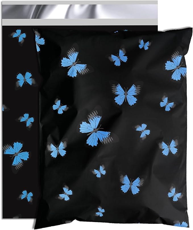 butterfly Poly Mailer 10x13 Inch 25 Pcs, Waterproof Shipping Bags for Clothing, Tear-Resistant Mailier Bags, Strong Mailing Bags with Self-Seal
