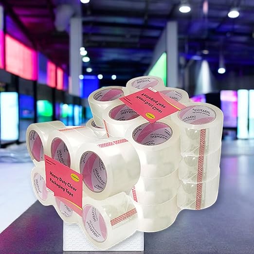 iMBAPrice 3-Inches Clear Packaging Tape, 6 Roll of 110 Yards (24 x 330 Feet) Long 3" Wide Shipping Tape for Box Office Moving Packaging Shipping