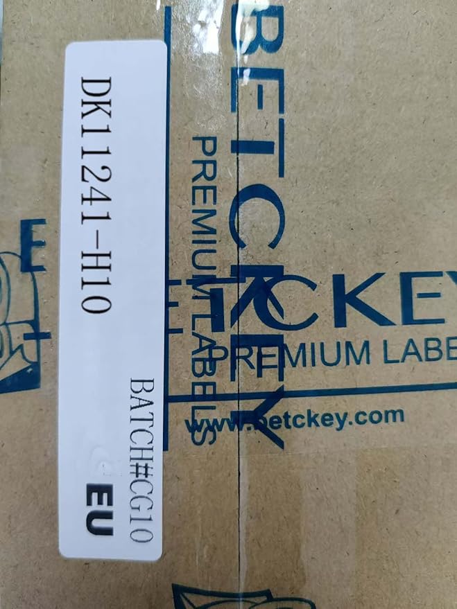 BETCKEY - Compatible Shipping Labels Replacement for Brother DK-1241 (4" x 6"), Use with Brother QL Label Printers [10 Rolls + 2 Reusable Cartridges]