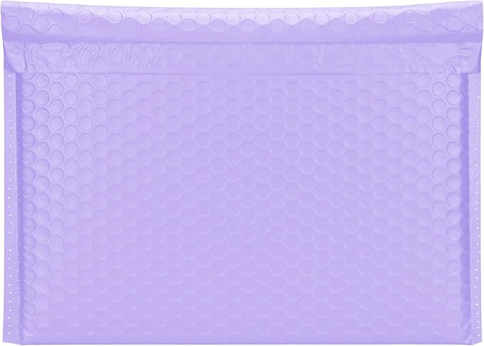 Purple Side-Loading Bubble Mailers 12 x 9 Inches,Self-Seal Padded Mailing Envelopes, Pack of 27