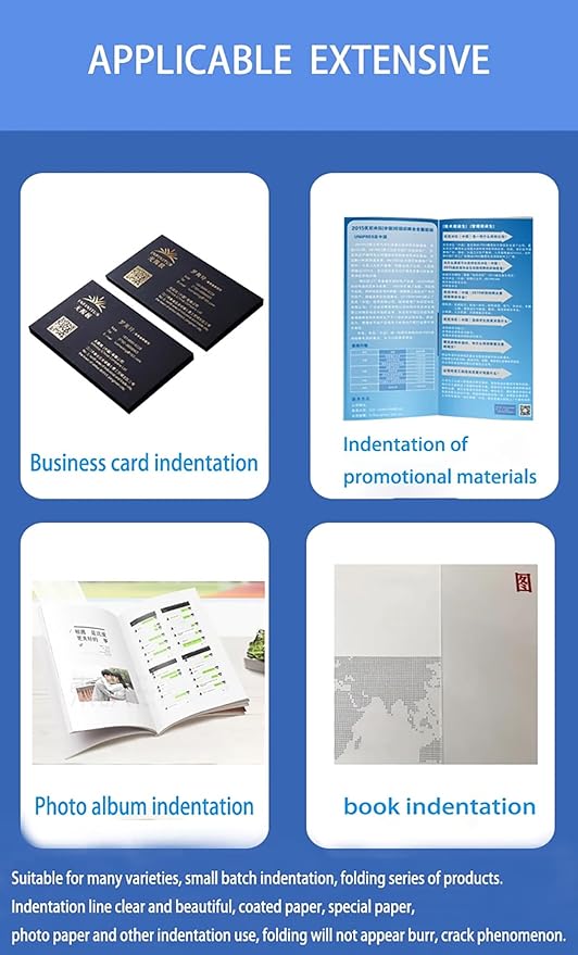 18Inch Manual Creasing Machine Scoring Paper Desktop Paper Card Creaser Scorer with 2 Magnetic Blocks