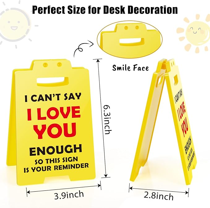 MBL Boyfriend Girlfriend Wife Husband Gifts, I Love You - Funny Cute Small Desk Sign for Couple Fiance Wife Husband Him Her Birthday Christmas Stocking Stuffers Valentine's Day Gifts