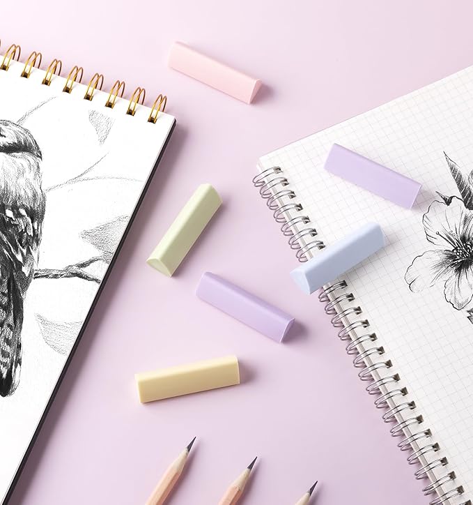 15 Pack Pencil Erasers, Colored Eraser for Kids Cute Orradores Escolares Eraser for School Office Art Erasers for Drawing