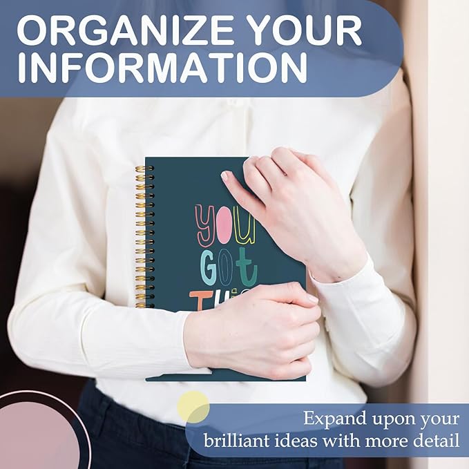 SNNDER Inspirational Quotes Spiral Notebooks, You Got This Journaling Notebook, Inspirational Notebook for Note Taking, Positive Affirmation Gifts for Women Coworker Teammate, 5.5x8.3 Inch