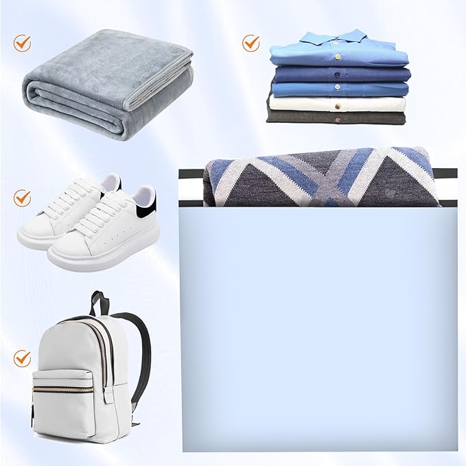 Large Poly Mailers 24x24 Inch 50 Pcs, Extra Large Shipping Bags for Clothing with Self-Sealing Tear-Resistant, Waterproof Poly Bags, Mailing Envelopes for Small Business (Light Blue)