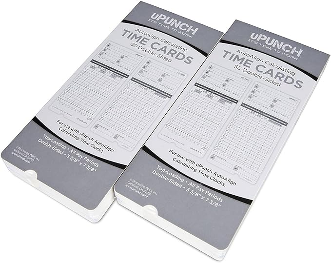 100 uPunch Time Cards for HN4000