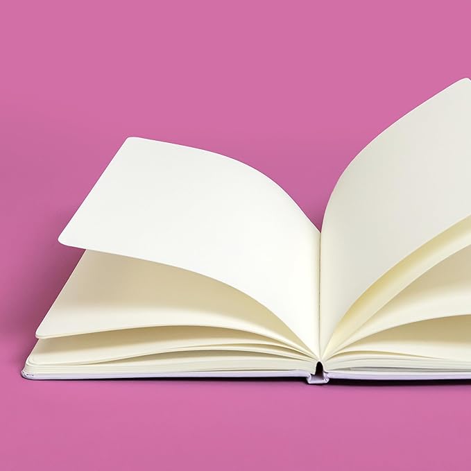 PAPERAGE Blank Journal Notebook, (Royal Blue), 160 Pages, Medium 5.6 in x 8 in - 100 GSM Thick Paper – Hardcover Journaling Notebook for Work, School, Note Taking or Sketching