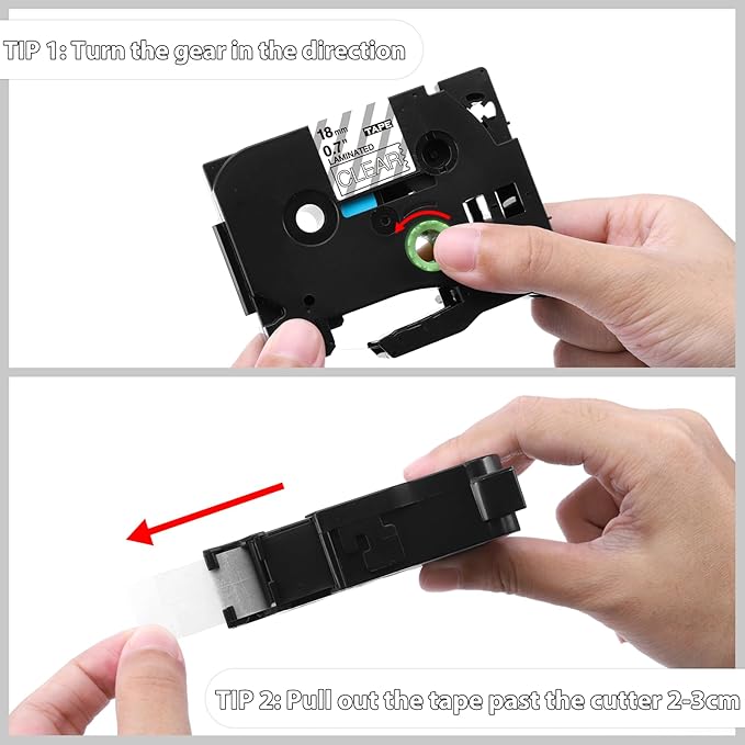 Label KINGDOM 18mm White on Clear Tape Replacement for Brother TZe-145 TZe145 3/4" TZ Tape 18mm 0.7 Laminated Clear Compatible with Brother P Touch TZe for PTD400 PTD410 PTD600, 3-Pack