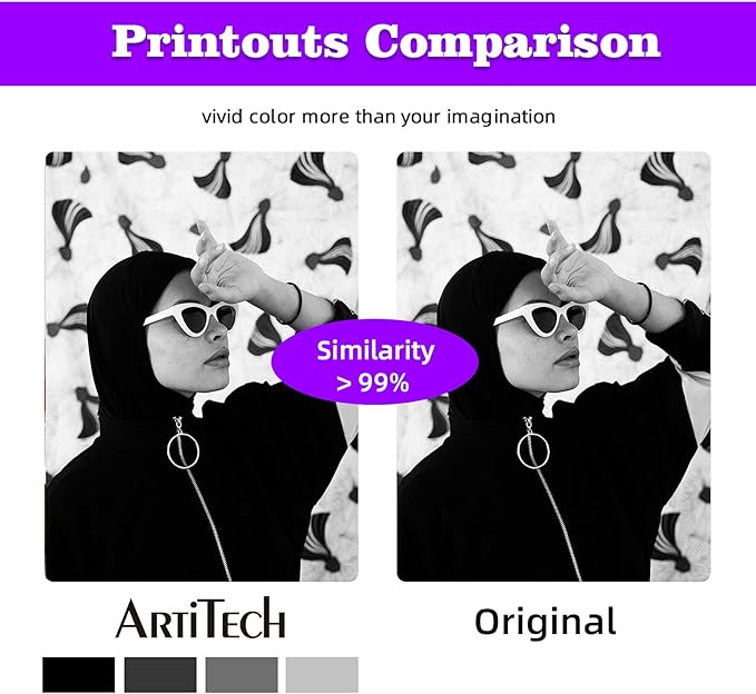 CLI-42 Pixma Pro-100 Ink Replacement for Canon CLI42 GY CLI-42 LGY Compatible Ink Cartridge Use for Pixma Pro-100 Pro-100s Printers 4 Value Pack (2 Gray, 2 Light Gray)