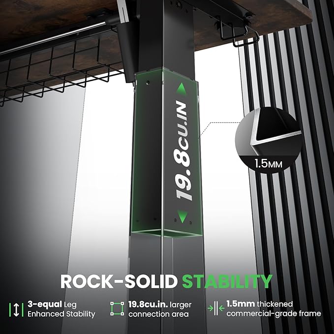 SIAGO L-Shaped Standing Desk - 75 x 63 Inch Adjustable Corner Standing Desk with Charging Station - L Shape Sit Stand Table with Memory Controller, Splice Board for Home Office