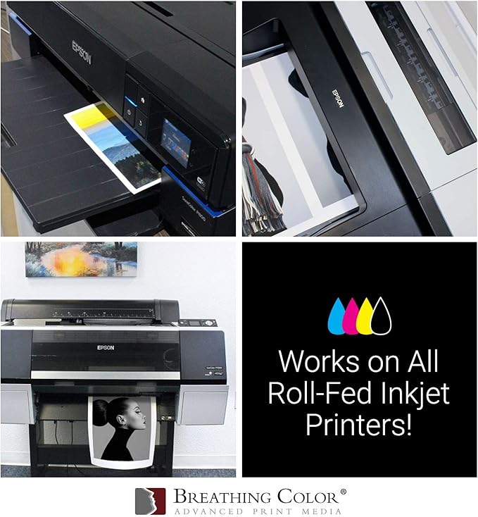 Premium Lyve Matte Canvas Paper Perfect For Use on Professional Makes and Models of Epson, Canon and HP printers preferred by Professionals. 19 mil textured Canvas offered in a 17 inch by 40 ft roll