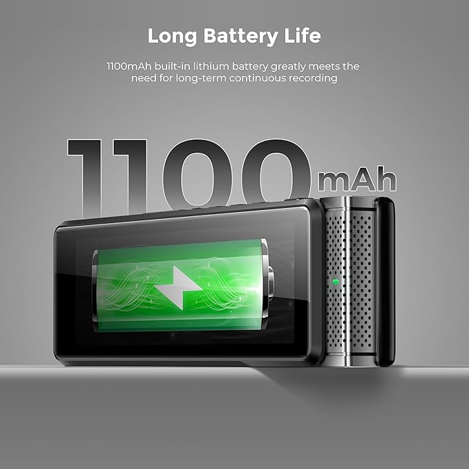 136GB Digital Voice Recorder with Playback, Innioasis R1 Full Touchscreen Voice Recorder with AI Intelligent Transcription and Bluetooth, Voice Activated Sound Audio Recorder Device with Mic (Silver)