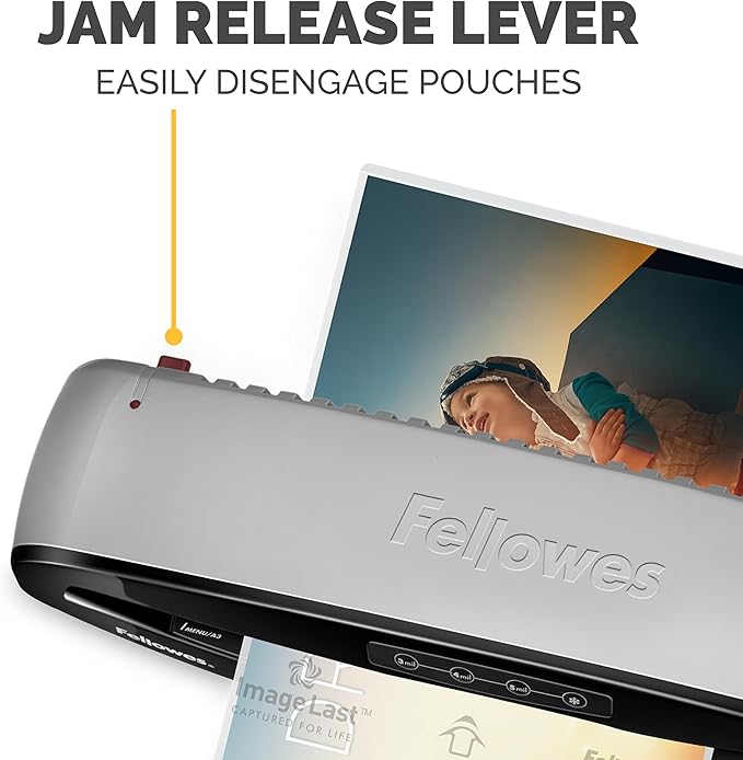 Fellowes Saturn 3i 125 Thermal Laminator Machine for Home or Office with Pouch Starter Kit, 12.5 inch, Fast Warm-Up, Jam-Free Design (5736601)