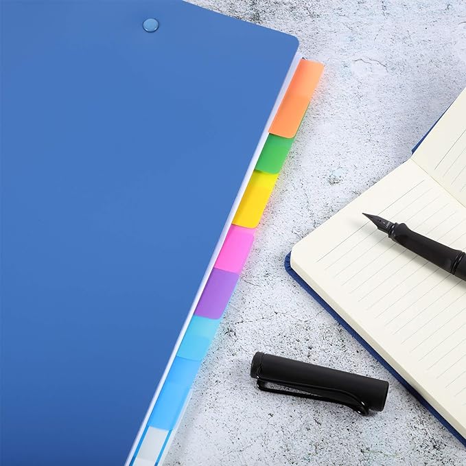 Jovitec 800 Pcs 40 Sets Sticky Tabs 2 Inch Colored Index Tabs Writable and Repositionable Labels for File Folders Books Reading Notes Classify File(Novelty Colors)