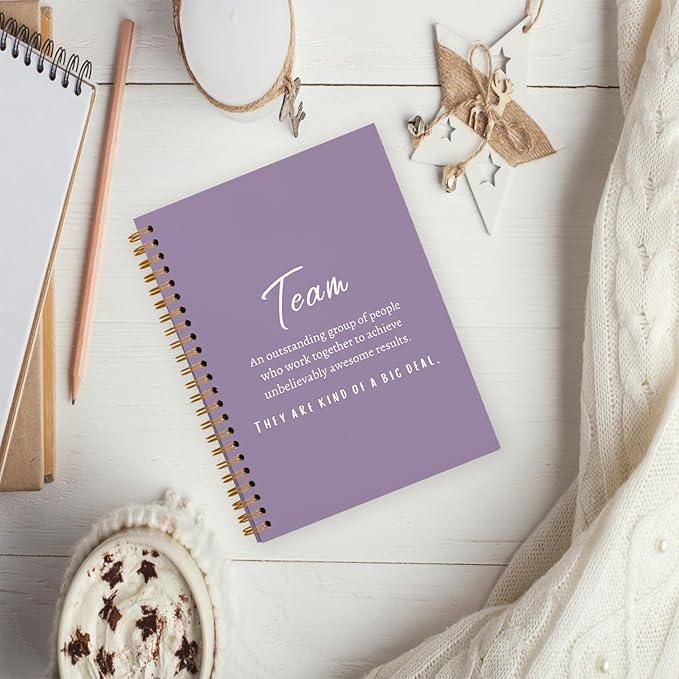 hold fizz Purple Meeting Notebook for Work, Employee Appreciation Gifts, Team Gifts for Employees, Journals for Writing, Thank You Gifts for Women Men Leader Boss Manager Mentor Coworkers, 5.5"x8.3"
