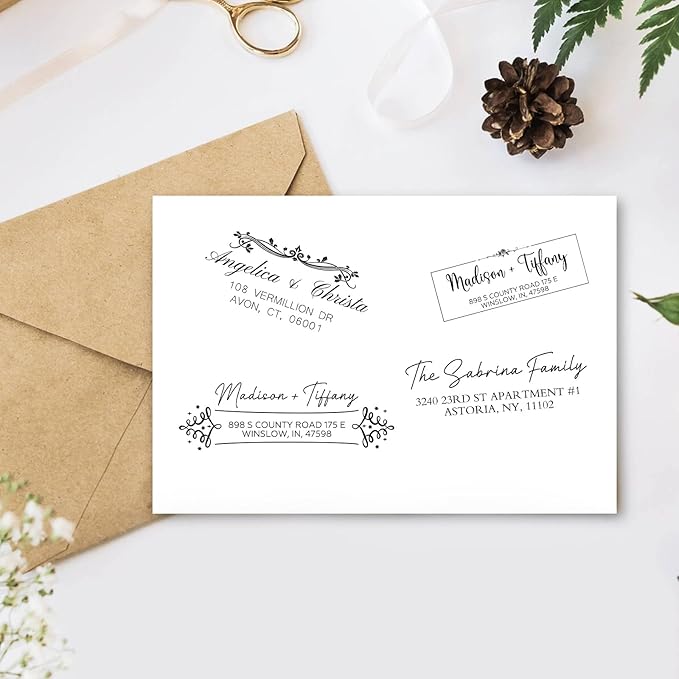 Custom Stamp Self Inking Personalized Return Address Stamp With Text & Business Logo