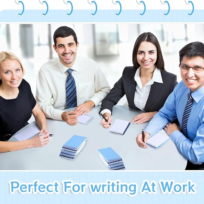 Teling 50 Pcs Spiral Graph Paper Memo Pads Bulk 3x5 Inch Small Note Pads Top Spiral Pocket Graph Notebook 75 Pages Mini Grid Steno Notepads for Writing Sketching Drawing School Office Supplies