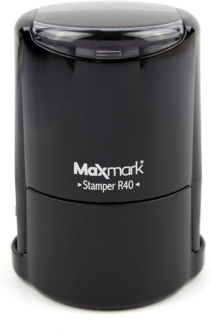 Round Notary Stamp for State of South Carolina- Self Inking Stamp - Top Brand Unit with Bottom Locking Cover for Longer Lasting Stamp - 5 Year Warranty