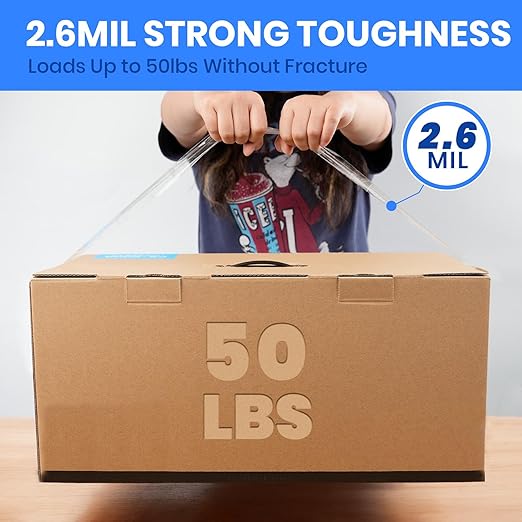 ADHES 48 Rolls Packing Tape with Dispenser Gun, 2.6 Mil Heavy Duty Packaging Tap for Shipping, Moving and Storing, 1.88 Inch x 55Yards, Super Clear