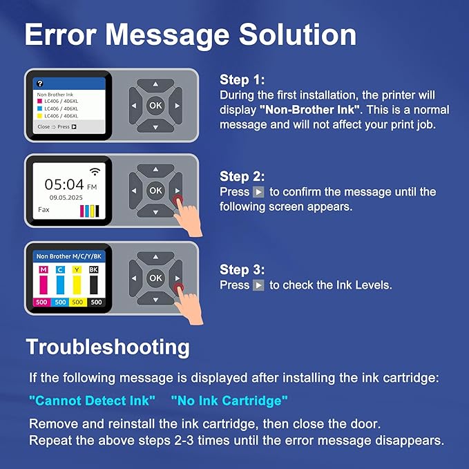 Toner Kingdom Compatible for LC406 LC406XL Ink Cartridges for Brother Printer Work with Brother MFC-J4335DW MFC-J5855DW MFC-J6555DW MFC-J6555DW MFC-J6955DW MFC-J4535DW Printer(High Yield，4-Pack)