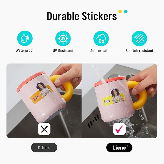 Liene PixCut S1 Photo Sticker Printer Creator Plus Pack - All-in-One Sticker Maker Machine for DIY Crafts, Custom Labels & Gifts, Thermal Dye-Sublimation, 300 DPI Prints, Precise AI Auto-Cutting