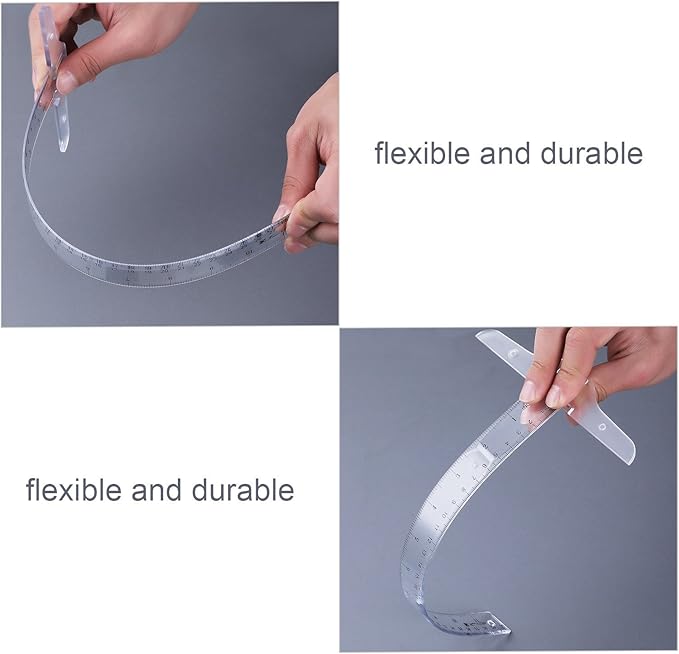 12 Inch/ 30 cm T-Square Ruler Plastic Transparent T-Ruler for Drafting and General Layout Work (4)