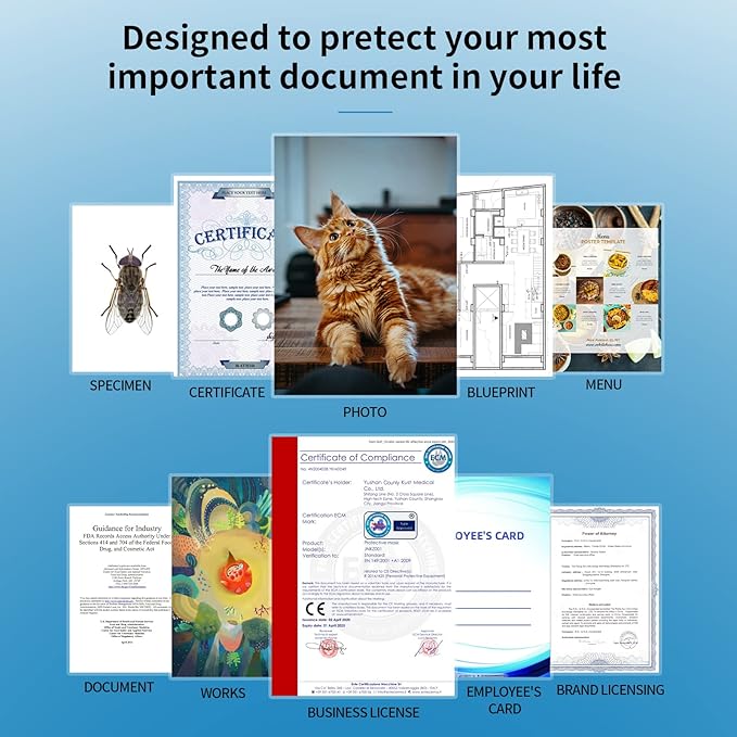 Uinkit 4 Mil 100 Pack Legal Size Thermal Laminating Pouches, 9x14.5-Inches, Clear Glossy Lamination Sheets Laminator Pockets