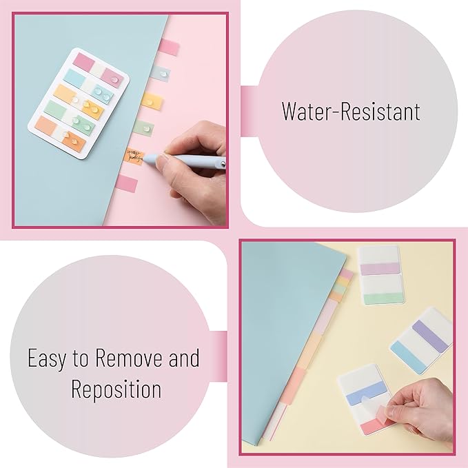 Mr. Pen- Sticky Index Tabs, 500 Pcs, 21 Sets, Colorful Sticky Tabs for Notebooks, Page Markers, Page Tabs for Binders, Page Tabs Sticky Tabs for Books, Notebook Tabs, Back to School Supplies