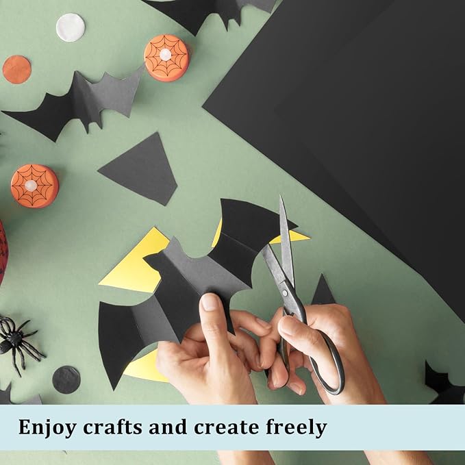 OcePor 100 Sheets Black Cardstock 9” x 12”, 92lb/250gsm Black Card Stock, Thick Card Stock Paper, Heavy Cardstock Paper for Printer, Resume, Scrapbooks, Art, Crafts, Business Cards