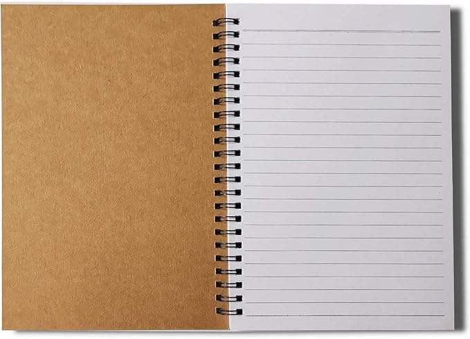 Spiral Notebook, College Ruled Notebooks, Thick Paper, 1 Subject, 3 Pack, 60 Sheets, 6''*8'' (Line Khaki)