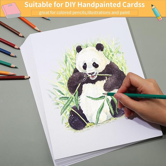 120 Sheets White Shimmer Cardstock 8.5 x 11 Inch Certificate Paper Card Stock, 250gsm/92lb Double Sided Printer Paper Pearlescent Paper for Invitations, Certificates, Crafts, DIY Cards