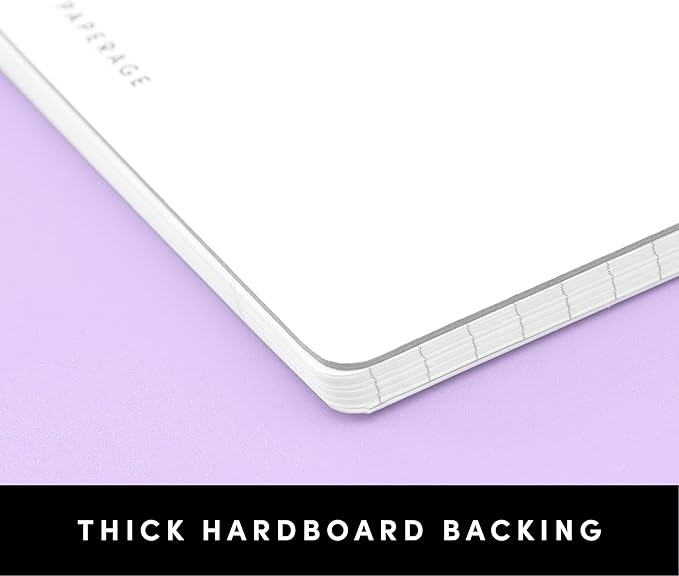 PAPERAGE Top Bound Spiral Notebook, 6 Pack, Lined Notepad, (Lavender/Blush/Light Grey), 70 Sheets (140 Pages) Per Notebook, Wide/Legal Ruled, 8.5 inches x 11 inches