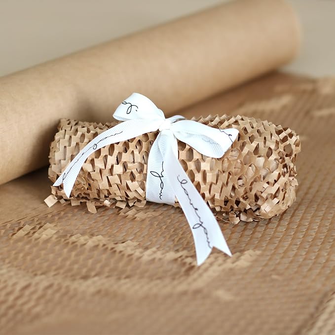 Honeycomb Packing Paper 20" x 420' Recyclable Cushion Packing Paper Expanding Honeycomb Packing Paper Wrap Roll Eco Friendly for Moving Shipping Gift Packaging Breakables