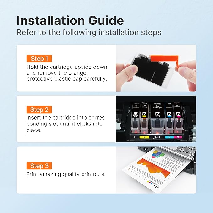 E-Z Ink Compatible Ink Cartridges Replacement for Canon 250 251 XL PGI-250XL CLI-251XL to use with PIXMA MX922 MX920 IX6820 MG5520 MG7520 IP8720 MG6620 MG6320 MG7120 (15 Pack)