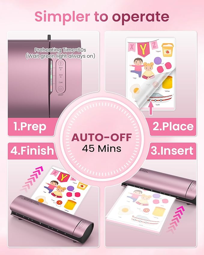 Laminator Machine Thermal Laminating Machine with Sheets 11x17 Personal Laminator for Teachers, 13 Inch Lamination Machine 60S Warm Up Office Presentation laminators, A3 Portable Paper Laminate Kit