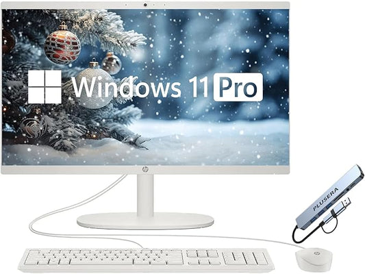 HP 21.5" FHD All-in-One Desktop Computer, 32GB RAM 1.2TB Storage (1TB SSD + 256GB Docking Station Set), Dual-Core Intel Celeron, Windows 11 Pro with Microsoft Office Lifetime Suite, Keyboard & Mouse