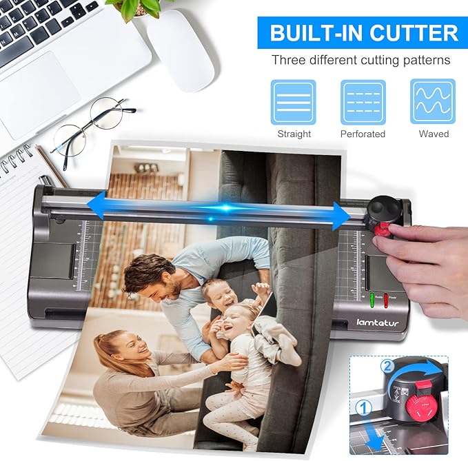 7 in 1 Thermal Laminator Machine 11X17 with 70 Letter Size Laminating Sheets for Office Home School Teacher Use,13 inch Hot&Cold Laminating for A3/A4,Lamination 3-5Mil With Paper Cutter,Corner Rounder