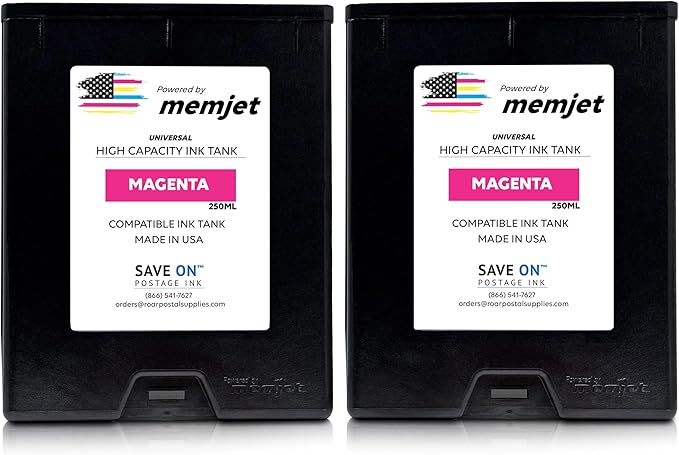 Save On Postage Ink, (2 Pack High Capacity Magenta Ink Tank Compatible with Astro 123-2414, for M1 AstroJet M2 AstroJet S1 and AstroJet M1DX