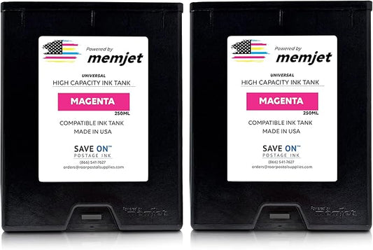 Quadient Memjet M5K250-N Compatible High Capacity Magenta Printer Ink Tank (500ml) - Printer Ink Cartridge for Mach Series Quadient & Hasler Printers - Fade-Resistant Replacement Inkjet Printer Ink