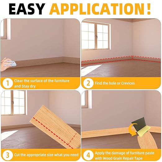 GSCIT Club Maple Wallpaper, 15.7 inch X 25ft Self Adhesive Wood Grain Repair Tape Patch for Tables, Chairs, Baseboards, Doors, Windows, Floors, Handicraft DIY.