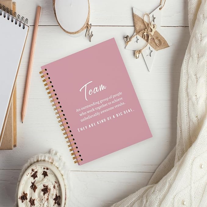 hold fizz Pink Meeting Notebook for Work, Employee Appreciation Gifts, Team Gifts for Employees, Journals for Writing, Thank You Gifts for Women Men Leader Boss Manager Mentor Coworkers, 5.5"x8.3"