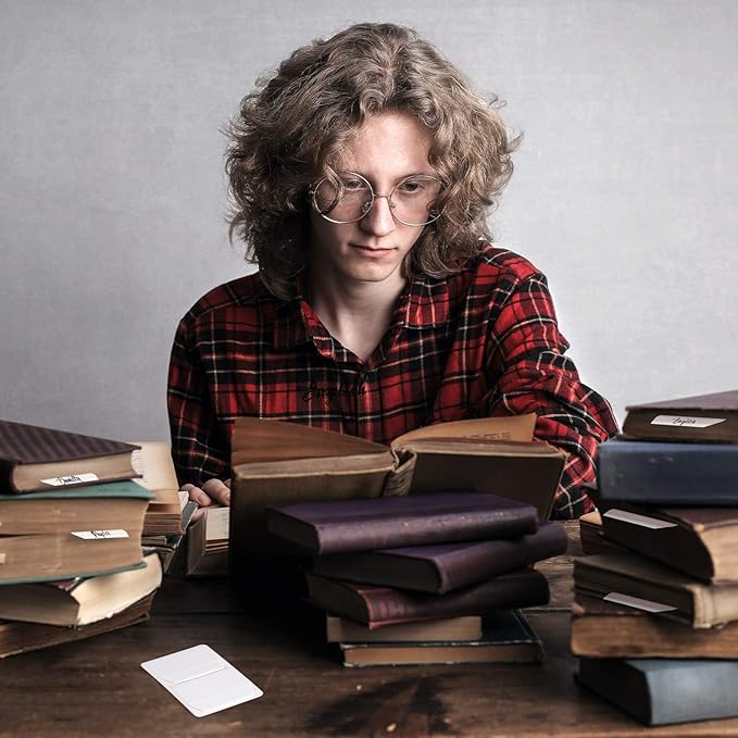 Zonon 400 Pieces Tabs 2 Inch Sticky Index Tabs, Writable and Repositionable File Labels Flags White Page Pop up Markers Labels for Reading Notes, Books and Classify Files