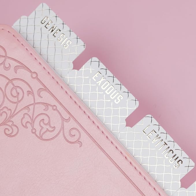 UPAFEXXI-Laminated Bible Tabs (Gold Foil Embossed Lettering), Bible Tabs for Women and Men, Reposition Large Print Stickers, Easy to Read and Apply, 80Chapters Labels for Easy Navigation(White)