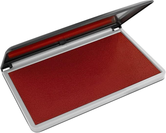 MaxMark Large Premium Crimson RED Ink Stamp Pad - 3.5" x 6.25" - Quality Felt Pad