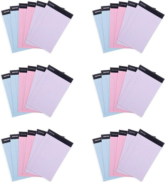 Mintra Office Legal Pads, ((xBasic, 5in x 8in, (Pastel), 36pk (6-6pks))