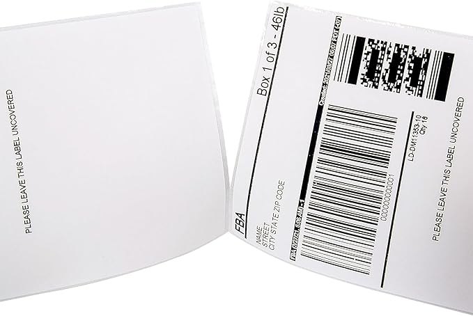 L LIKED 5000 Fanfold 4 x 6 Thermal Labels, with Perforated Line Shipping Labels, Compatible with Zebra & Rollo Printer, White, Commercial Grade