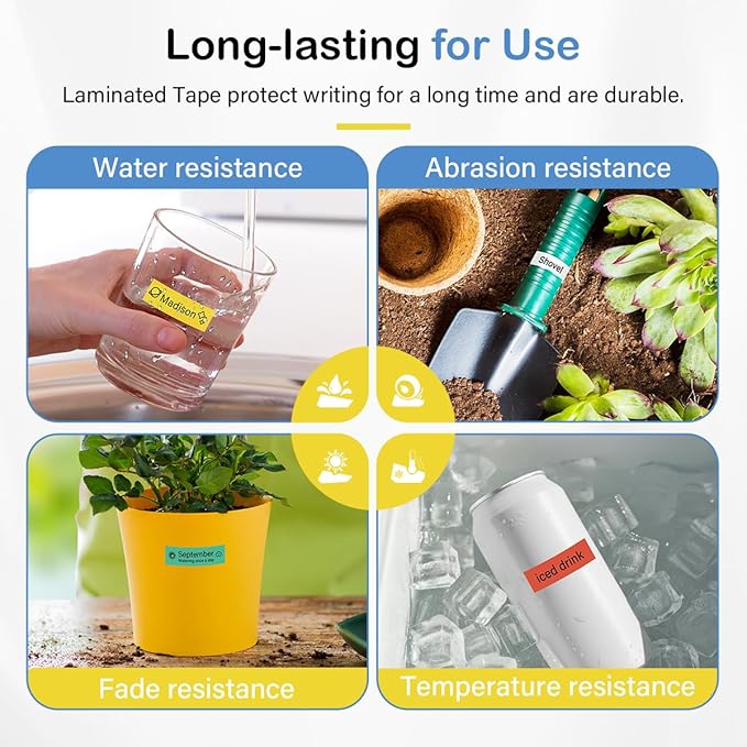 Labelife TZe TZ Tape 18mm 0.7" Laminated Compatible with Brother P Touch Label Tape 3/4 Inch TZe-241 TZe-441 TZe-541 TZe-641 TZe-741 for PTD410 PTD400 PTD610BT PTD600 PTP710BT PT-1880,5 Color