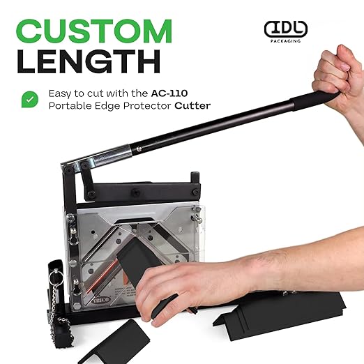 IDL Packaging - CEP-48 Cardboard Edge Protector 2” X 2” X 48”, Pack of 100 – V-Board Reinforced Cardboard Corners for Shipping – White Kraft Cardboard Corners for Packing – Moving Corner Protectors