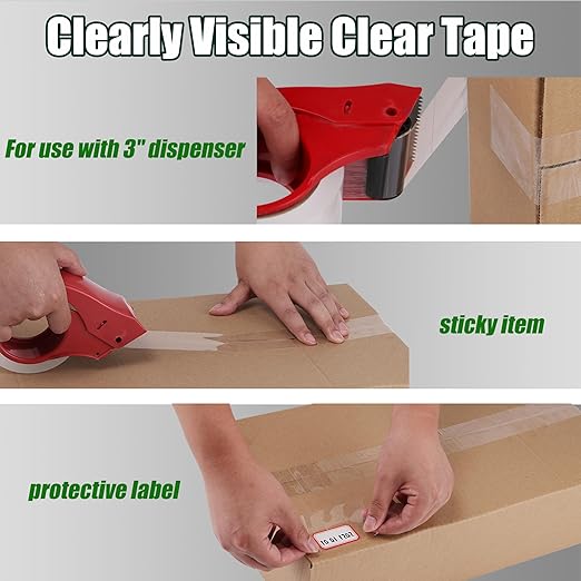 Lichamp Clear Packing Tape, 18 Rolls Heavy Duty Packaging Tape Refill for Moving Boxes, Mail Shipping Supplies, 1.88 inch x 55 Yard x 2.6 mil, A218TP